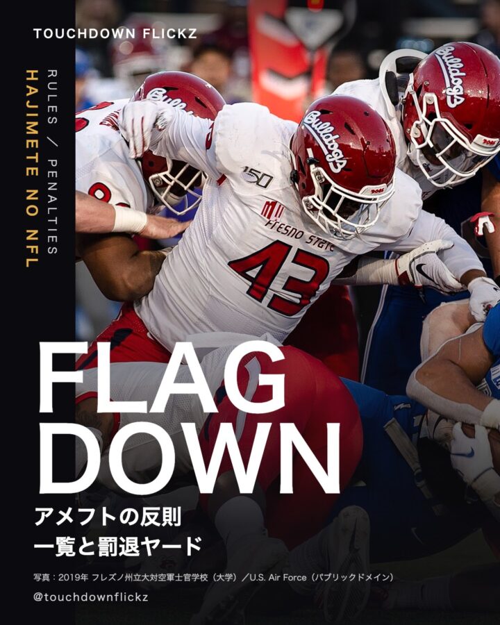 大学アメフトの試合で、ボールをめぐって選手たちが折り重なる場面