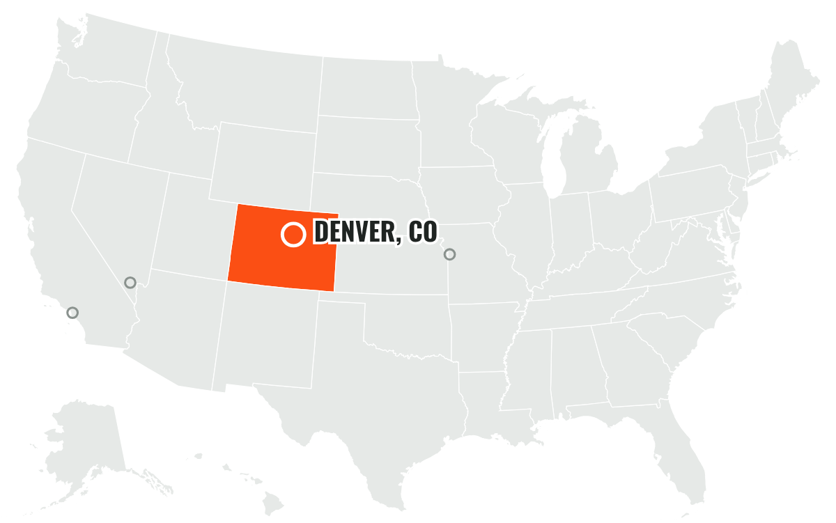 デンバー・ブロンコスの本拠地の位置（Colorado）