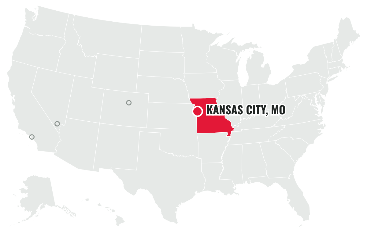 カンザスシティ・チーフスの本拠地の位置(Missouri)