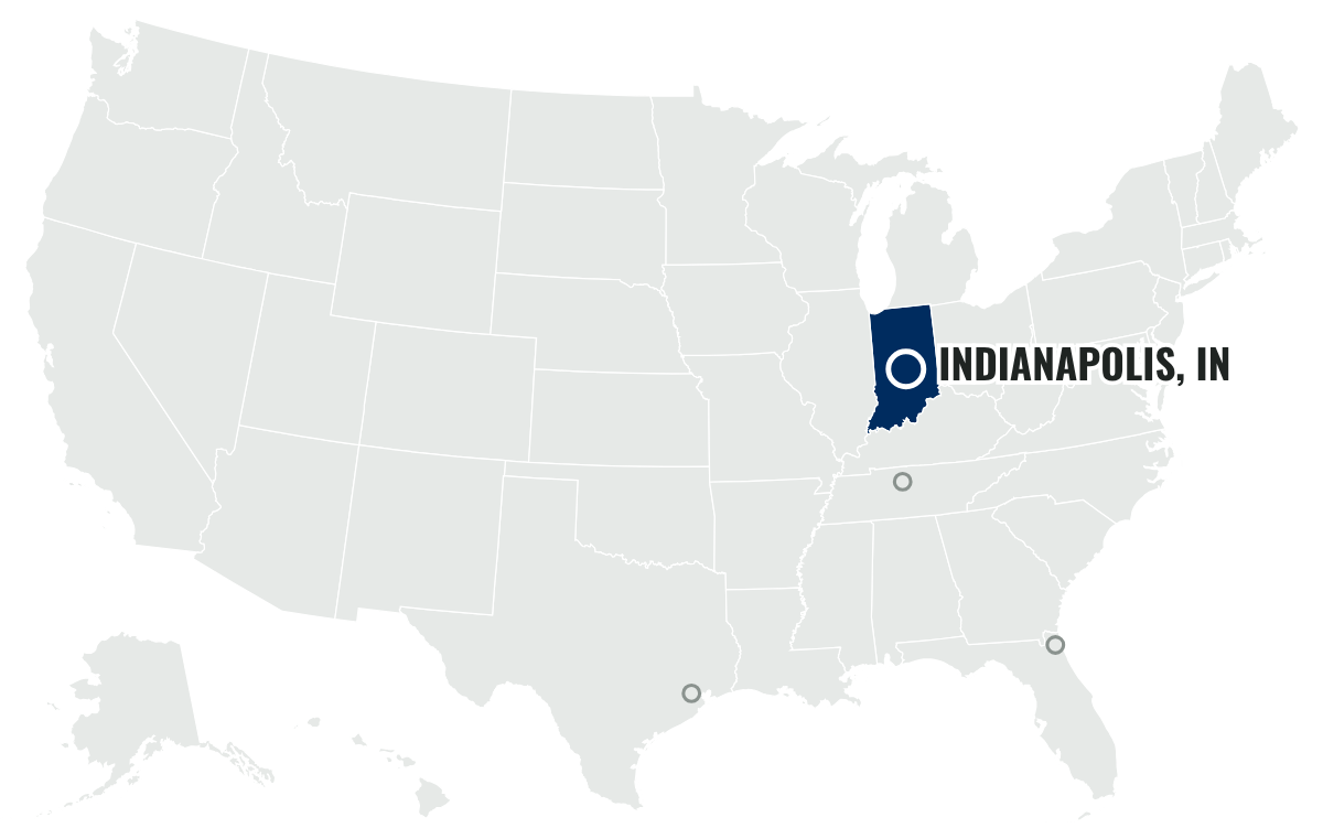 インディアナポリス・コルツの本拠地の位置（Indiana）