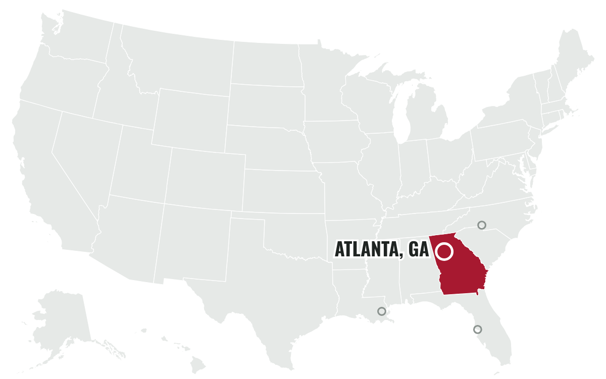 アトランタ・ファルコンズの本拠地の位置(Georgia)