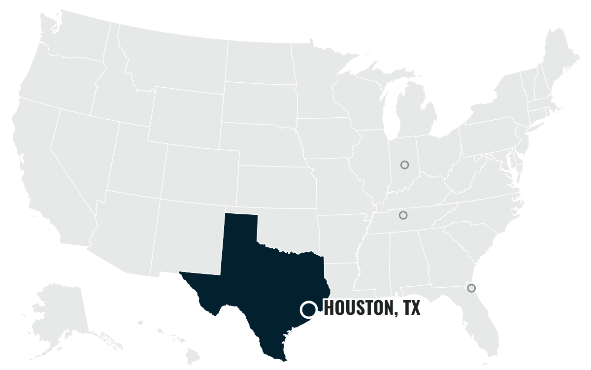 ヒューストン・テキサンズの本拠地の位置（Texas）