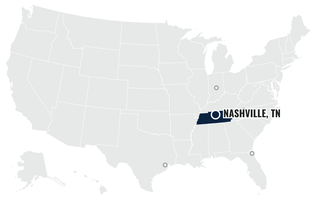 テネシー・タイタンズの本拠地の位置（Tennessee）