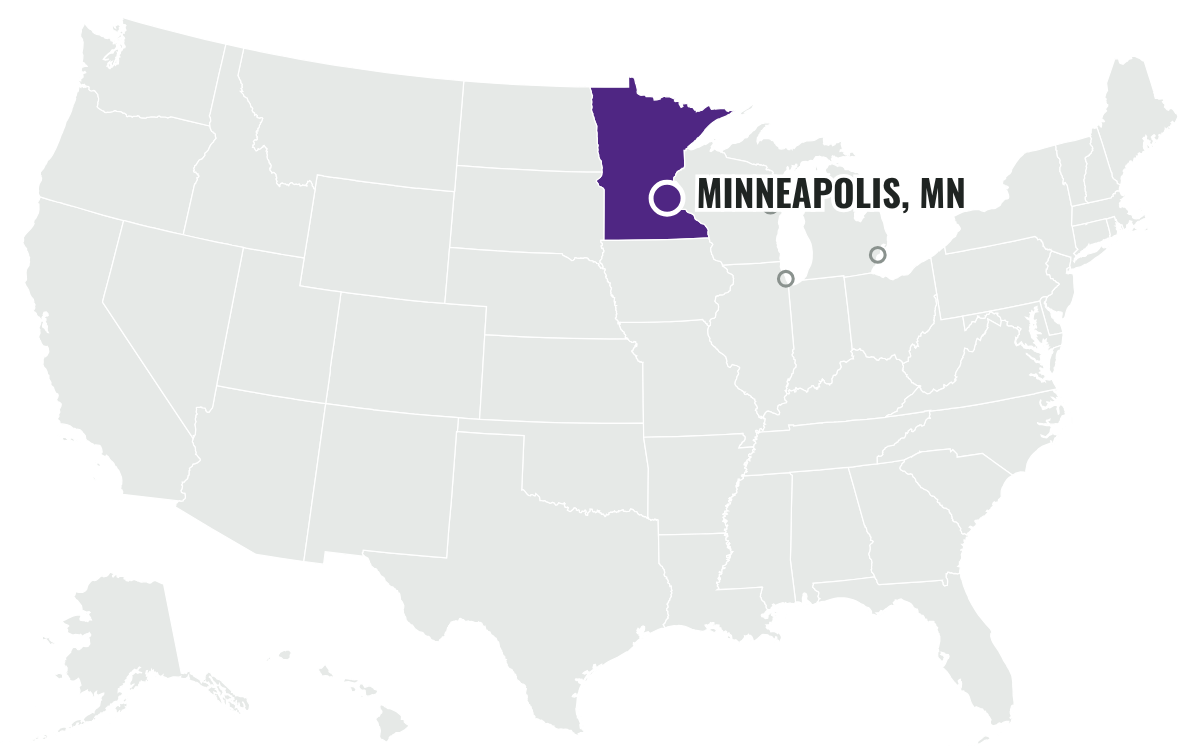 ミネソタ・バイキングスの本拠地の位置(Minnesota)