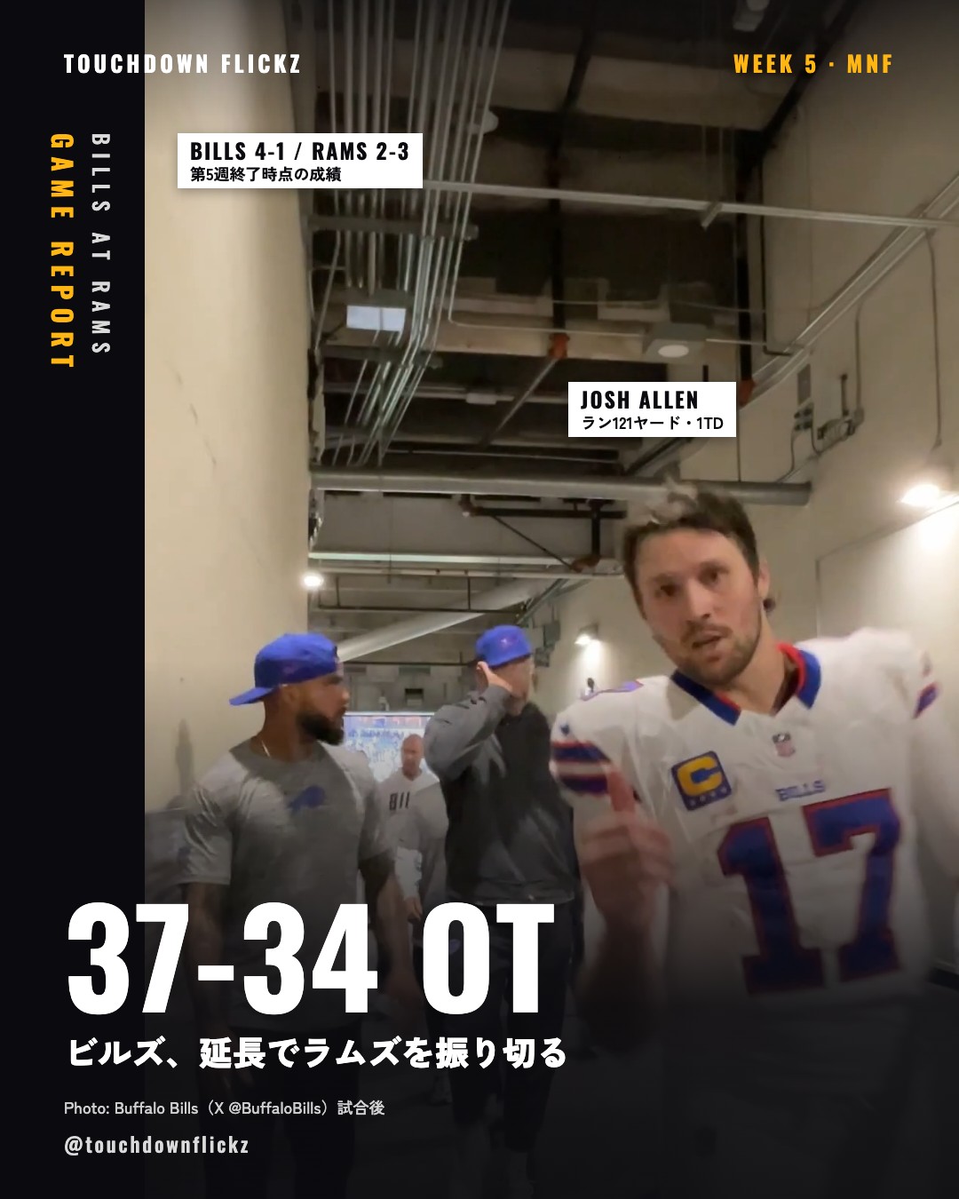 ビルズ対ラムズの試合結果の表紙